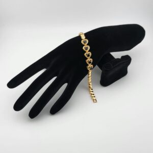 Midnight Love Heart Charm Bracelet