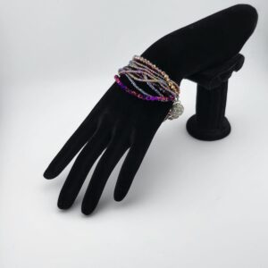 Purple Elegance CZ Pendant Bangle