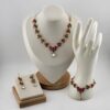 Rose Garden Stone Heart Jewelry Set